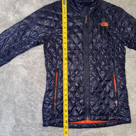 The North Face Thermoball Puffer Jacket Insulated Quilted Full Zip Size XS Navy - Picture 13 of 13